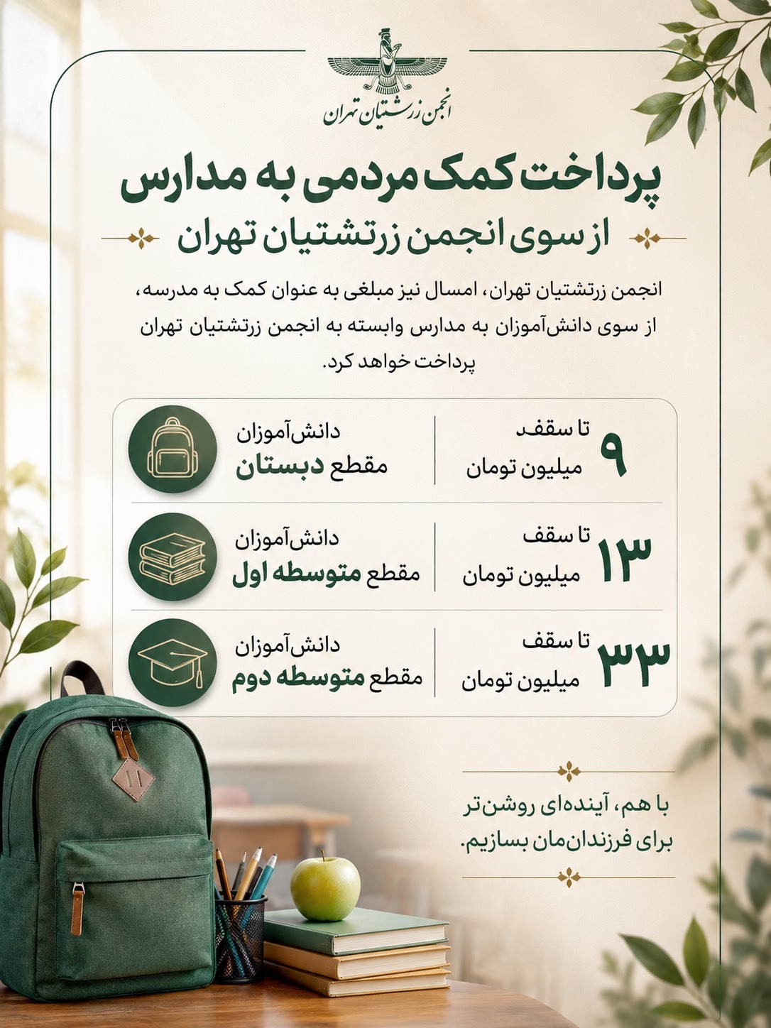 پرداخت کمک‌هزینه به مدارس زرتشتی از سوی انجمن زرتشتیان تهران
