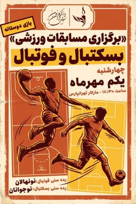 برگزاری مسابقات ورزشی بسکتبال و فوتبال در مارکار تهرانپارس
